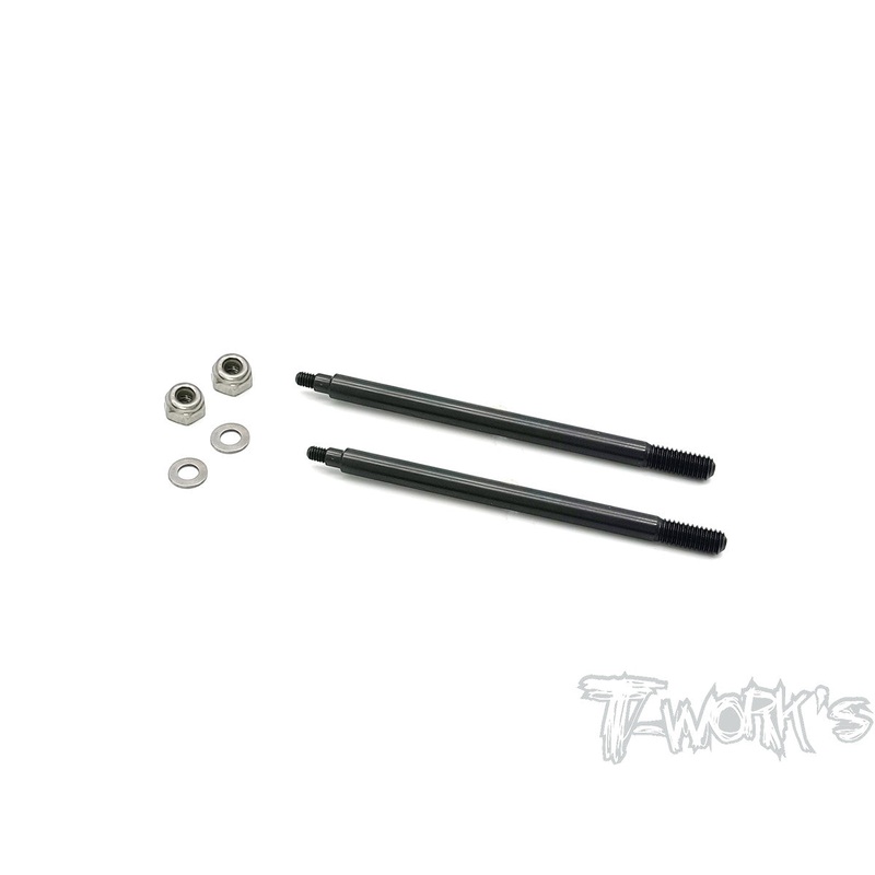 TO-261-AG DLC coated Rear Shock Shaft  65.9mm (  Agama A319  ) 2pcs.