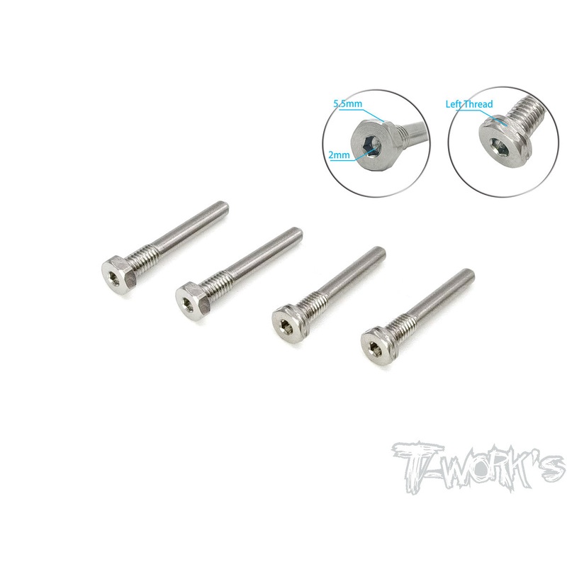 TP-119-K64 Titanium  Screw Type Shock Pin Set ( For Kyosho MP10/MP10T/MP10E/MP9 TKI4/3  ) LT 2pcs. RT 2pcs.