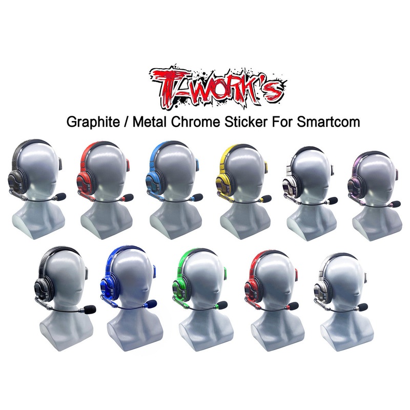 TS-054 3D Graphite Sticker (For Smartcom Headset) 2pcs. 6Colors