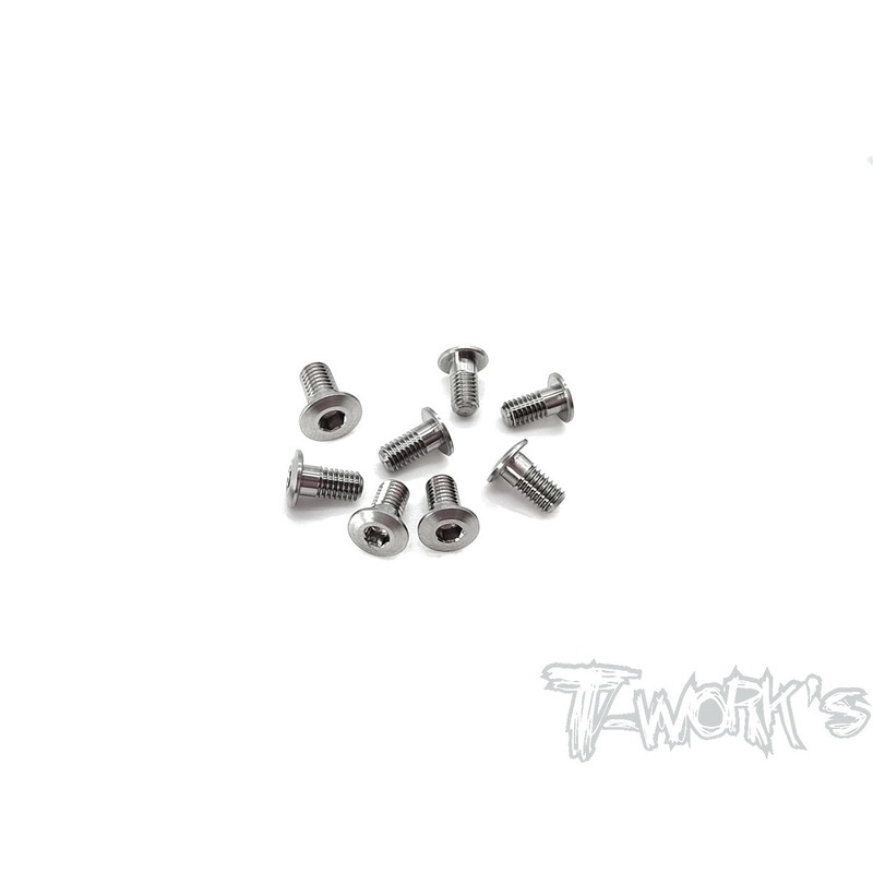 TSS-306LP   3mm x 6mm 64 Titanium Hex. Socket Head Low Profile Half Thread Screws8pcs.