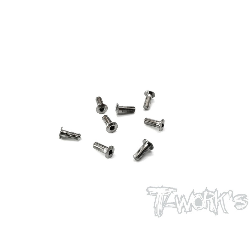 TSS-308LP   3mm x 8mm  Hex. Socket Head Low Profile Half Thread Screws8pcs.