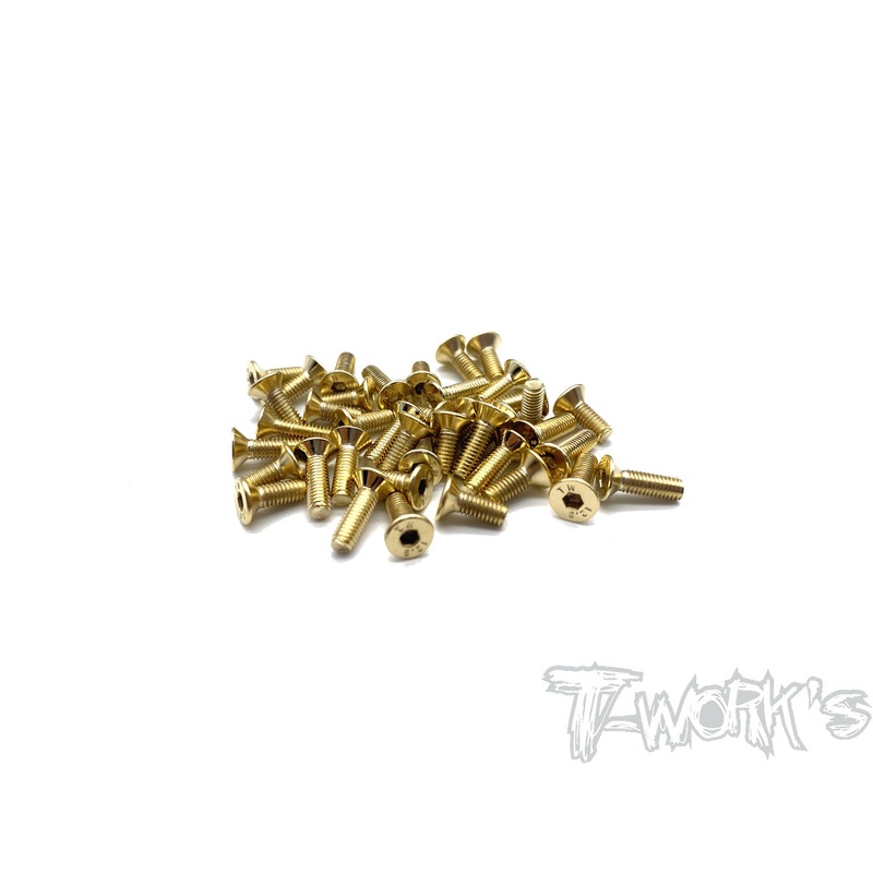 GSS-BD10LC-B Gold Plated Steel Screw Set( Bottom )45pcs.( For Yokomo BD10 LC )