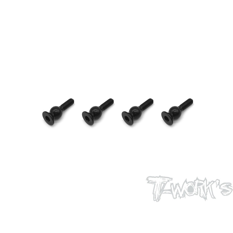 TE-140  Spring Steel 5.8mm Ball with Backstop ( For Kyosho Optima ) 4pcs.