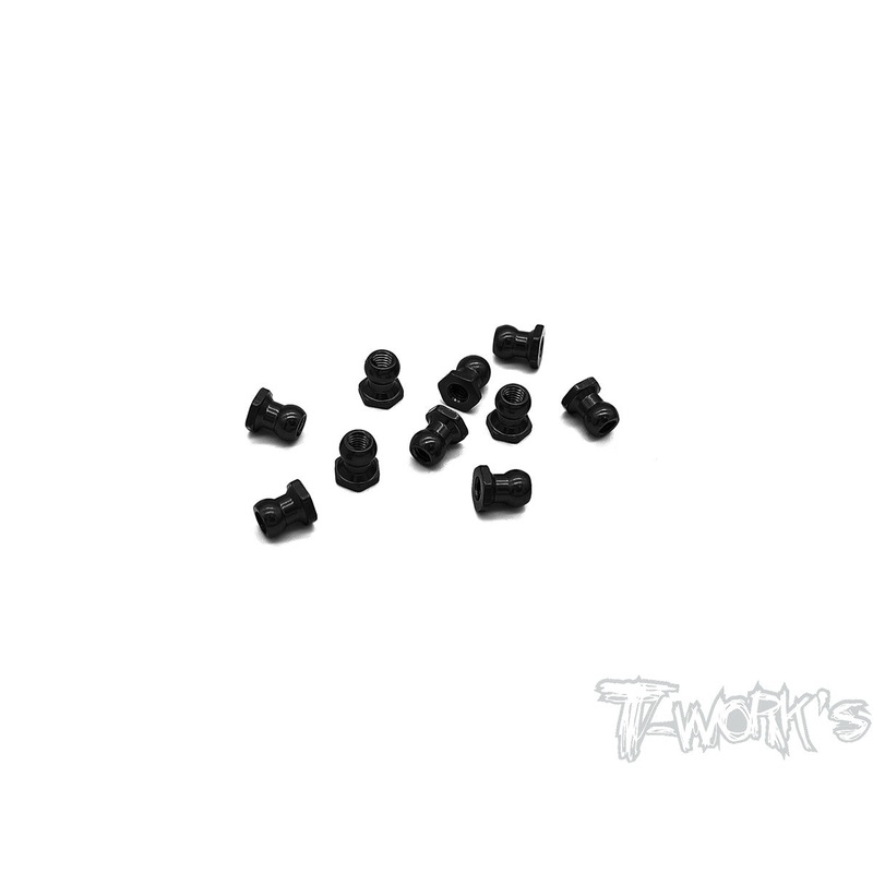 TE-229L-H Black Hard Coated Alum. 5mm Ball Nut   10pcs.