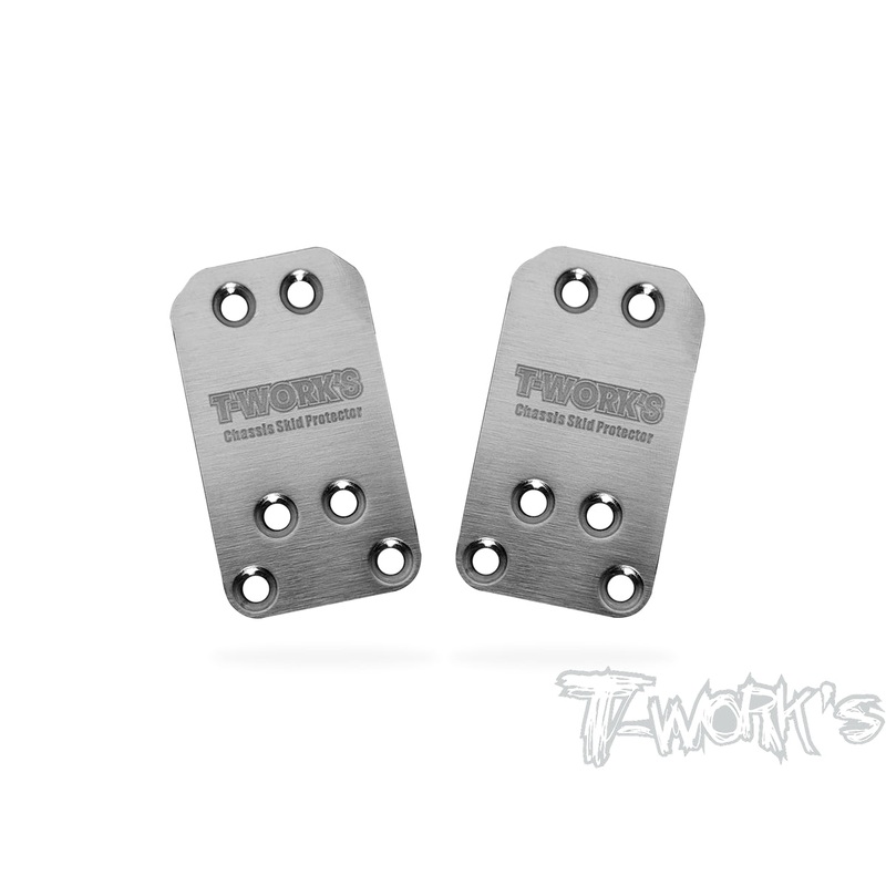 TO-220-B6 Stainless Steel Rear Chassis Skid Protector ( Team Associated RC10 B6) 2pcs.