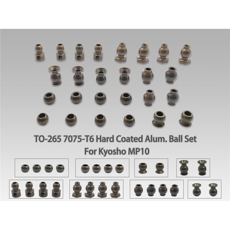 TO-265 7075-T6 Hard Coated Alum. Ball Set ( For Kyosho MP10/MP10E) 26pcs.