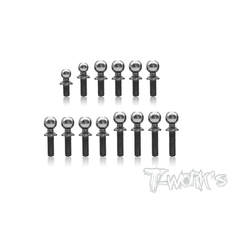 TP-13464 Titanium Ball End set ( For Team Associated RC10 B6.3 / B6.4/B6.4D)