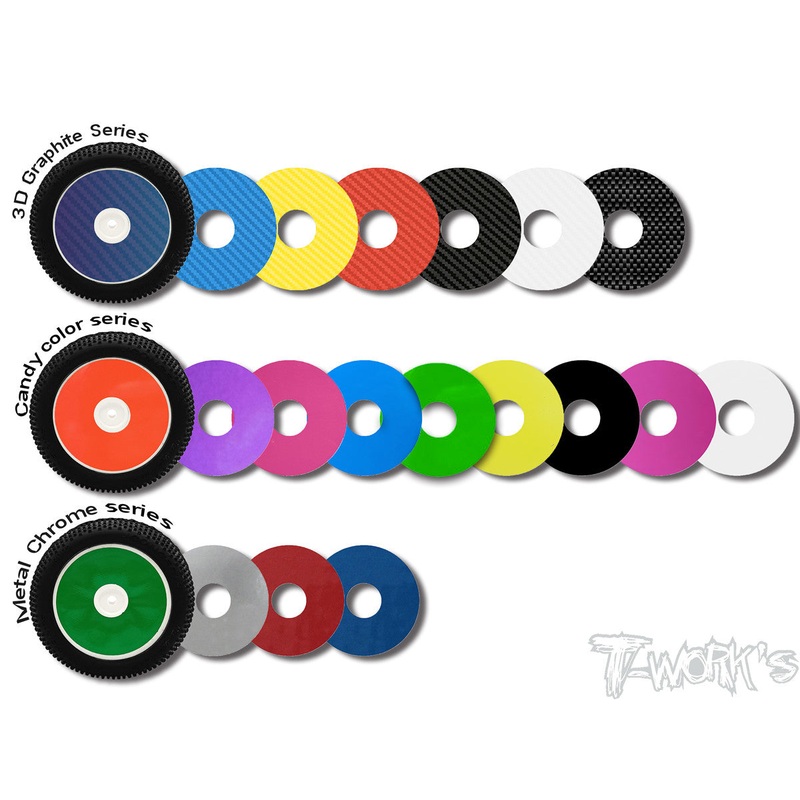 TS-059 Shiny Graphite  1/10 Buggy Rims Sticker 12pcs.