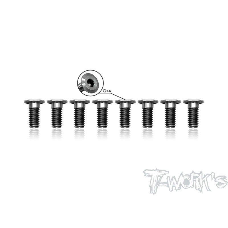 TSS-408LP 4mm x 8mm 64 Titanium  Hex. Socket Head Low Profile Half Thread Screws8pcs.