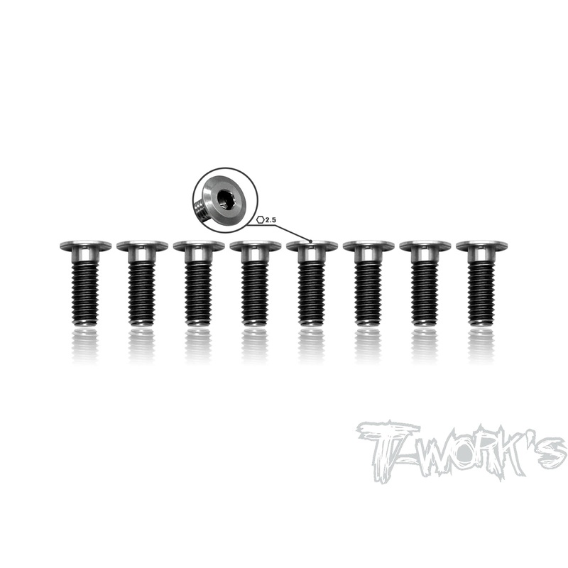 TSS-410LP 4mm x 10mm 64 Titanium  Hex. Socket Head Low Profile Half Thread Screws8pcs.