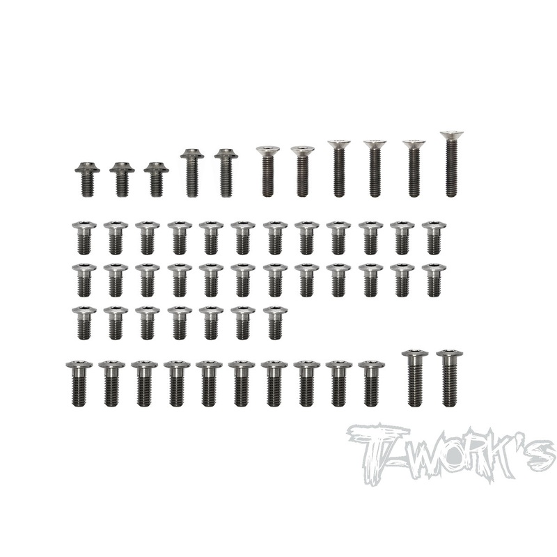 TSSU-BD10-T-LP 64 Titanium Low Profile Top Screw set 54pcs.( For Yokomo BD10/BD10 LC )