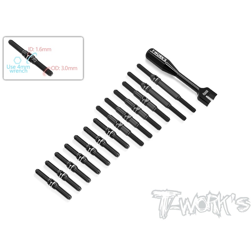 TBB-FT9   64 Titanium Black Coating Turnbuckle Set( For Schumacher FT9 )