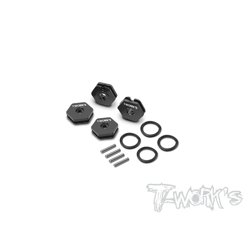 TE-14B-A   Alum. 12mm O-Ring Fixed Wheel Adapter ( For Team Associated Reflex 14B ) 4pcs.
