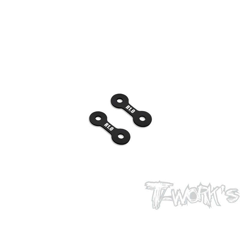 TE-X4-B-V2A   Alum. 0.5mm/1mm Rear Roll Center Spacer Without Notch ( For Xray X4 /X4'23/X4F'24/X4'25 ) 2pcs.