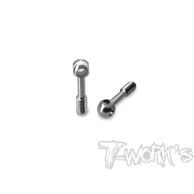 TP-205-D   64 Titanium Adjustable Body Shell Front End Downtravel Screw V2 ( M3 x 17mm) 2pcs. ( Xray, Xpress )