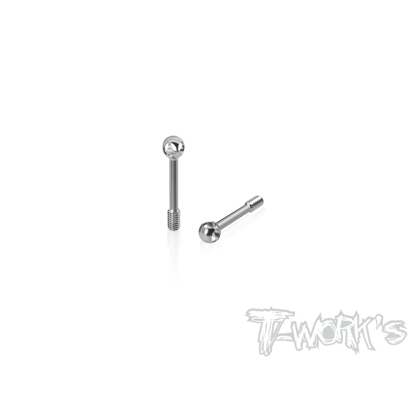 TP-205-F   64 Titanium Adjustable Body Shell Front End Downtravel Screw V2 ( M3 x 21mm) 2pcs. ( Xray, Xpress )