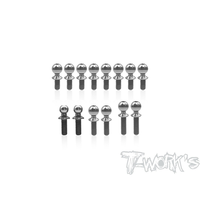 TP-217   64 Titanium Ball End set ( For Team Associated RC10 4WD ) 14pcs.