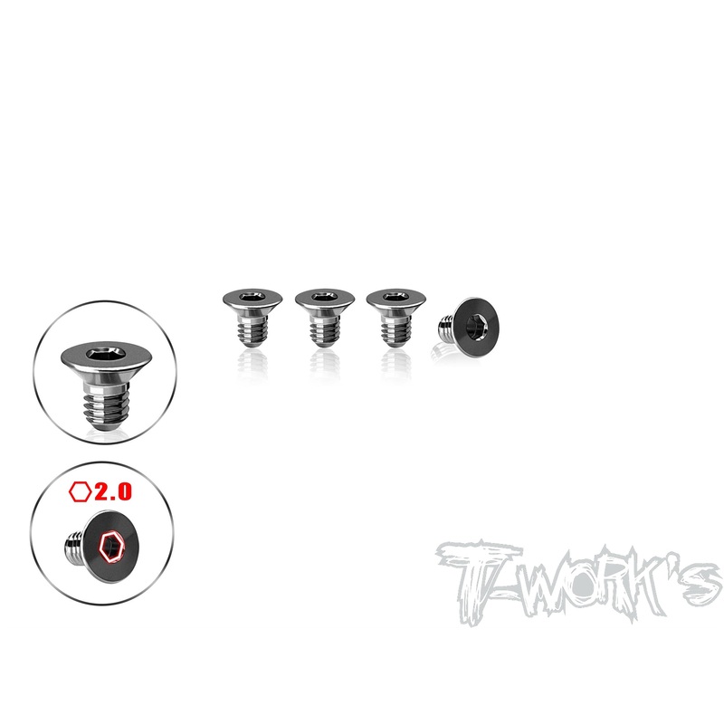 TP-800R-A-5   64 Titanium Centering Screw 3 x 5mm ( For Awesomatix A800R/A800R ) 4pcs.