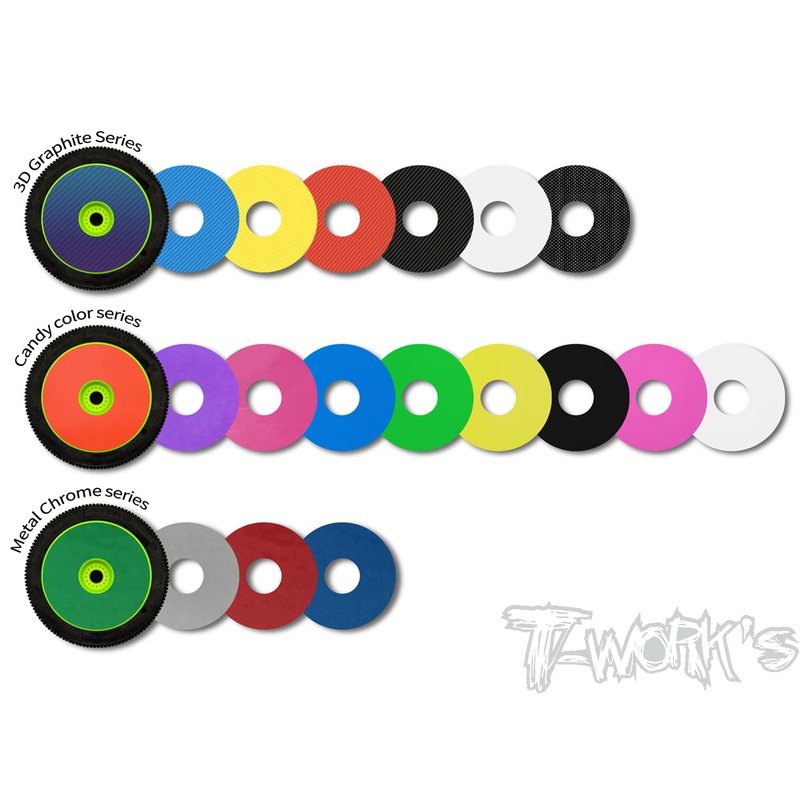 TS-060  3D Graphite 1/8 Truggy  Rims Sticker 12pcs. (6colors)