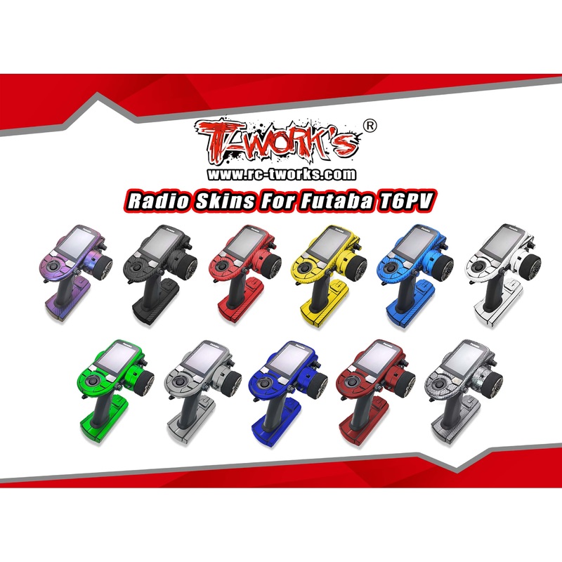 TS-078  3D Graphite Radio Skin Sticker  ( For Futaba T6PV ) 6colors