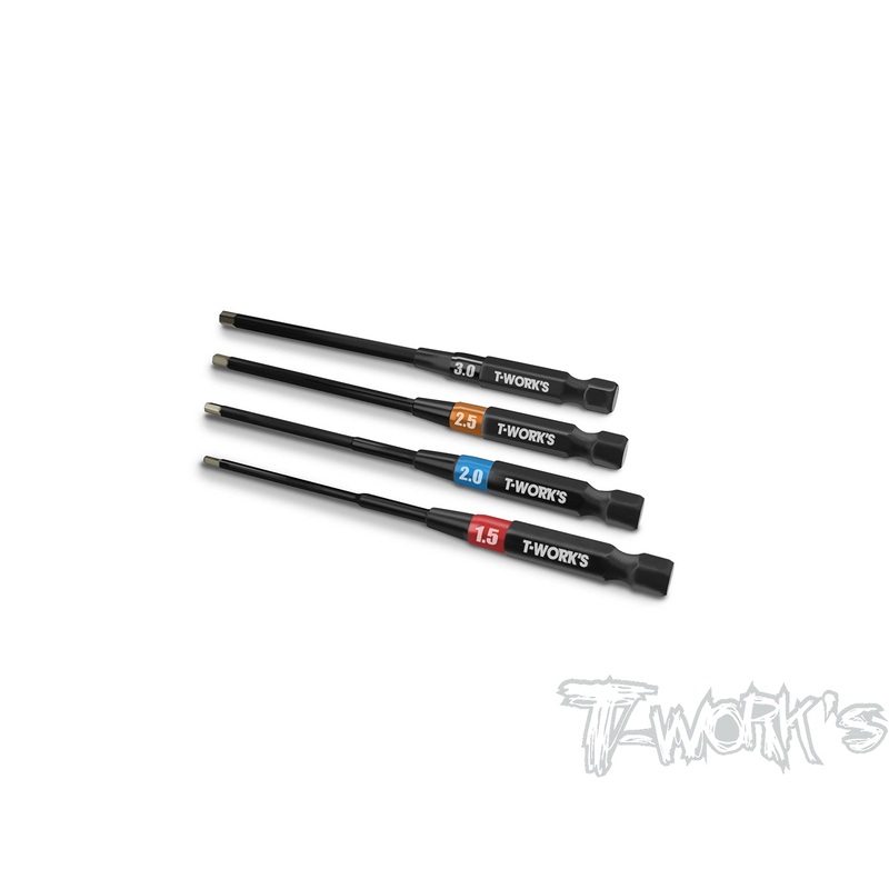 TT-079-V2    T-Work's V2 Power Tool Hex Tips set 1.5, 2.0, 2.5, 3mm)