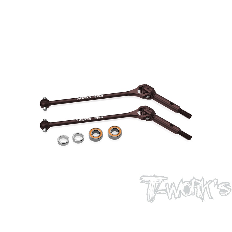 UJ-B7-HRC   Steel Rear Universal Joint Set 69mm ( For Team Assoicated RC10 B7 HRC Rear Hub ) 2pcs.