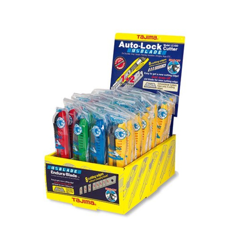 TAJIMA 40 PC. LC-501 18 mm / 3/4 inch Utility Knife Display Set