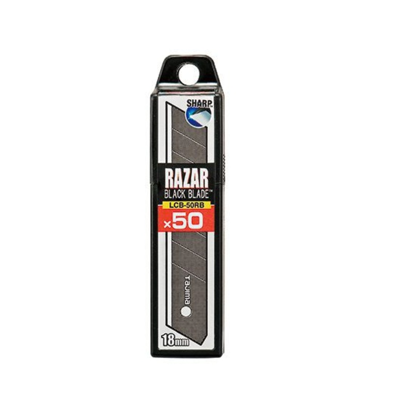 TAJIMA 50 PC. RAZAR BLACK BLADE 3/4" Snap-Segment Blades