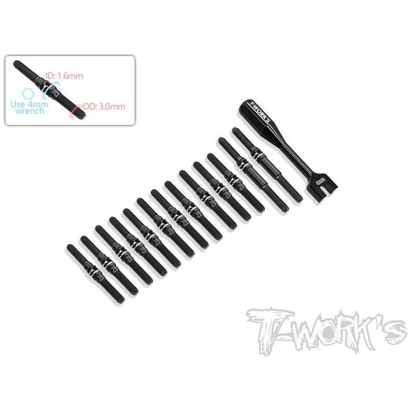 TBB-MTC364 Titanium Black Coating Turnbuckle Set( For Mugen MTC3 )
