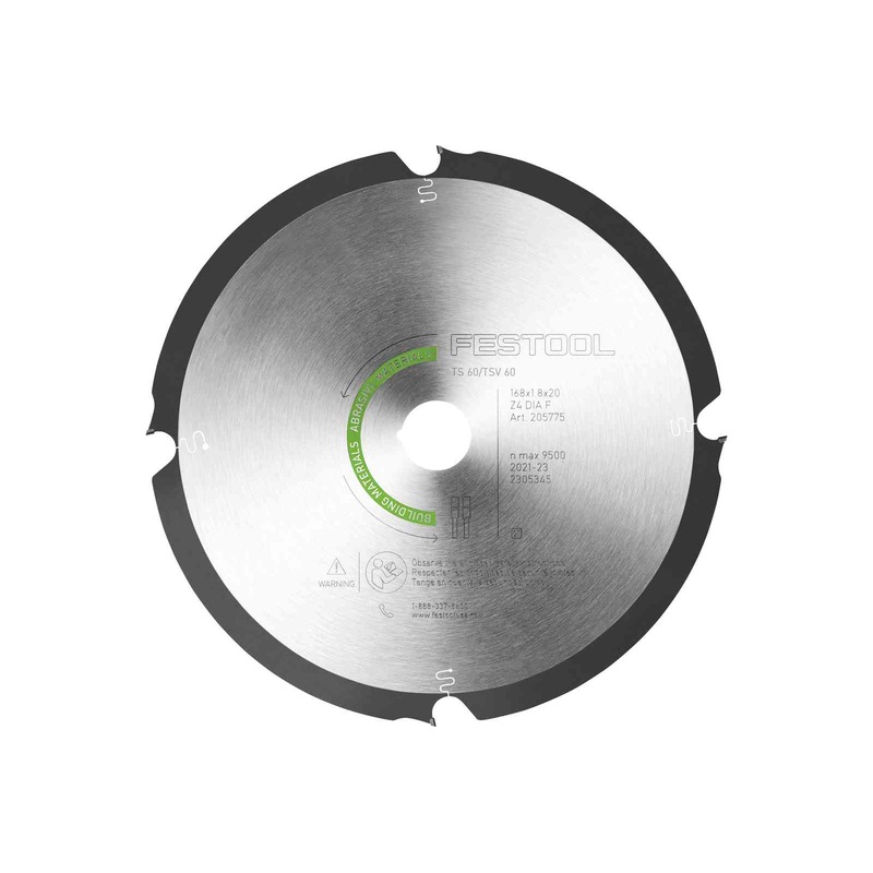 FESTOOL Diamond Saw Blade ABRASIVE MATERIALS DIA 168x1,8x20 F4