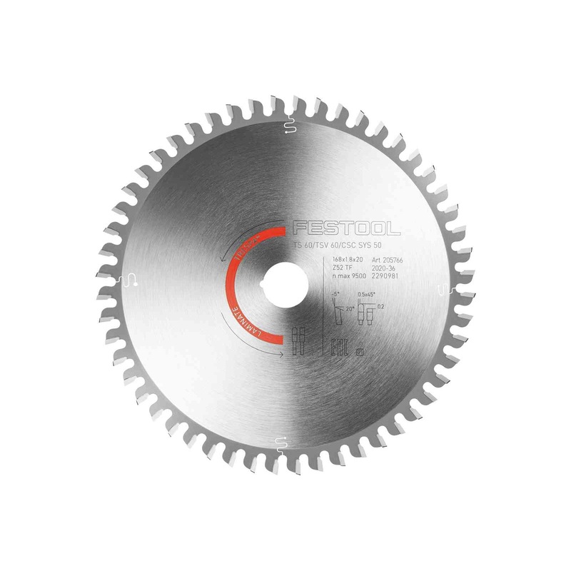 FESTOOL Saw Blade LAMINATE/HPL HW 168x1,8x20 TF52 L