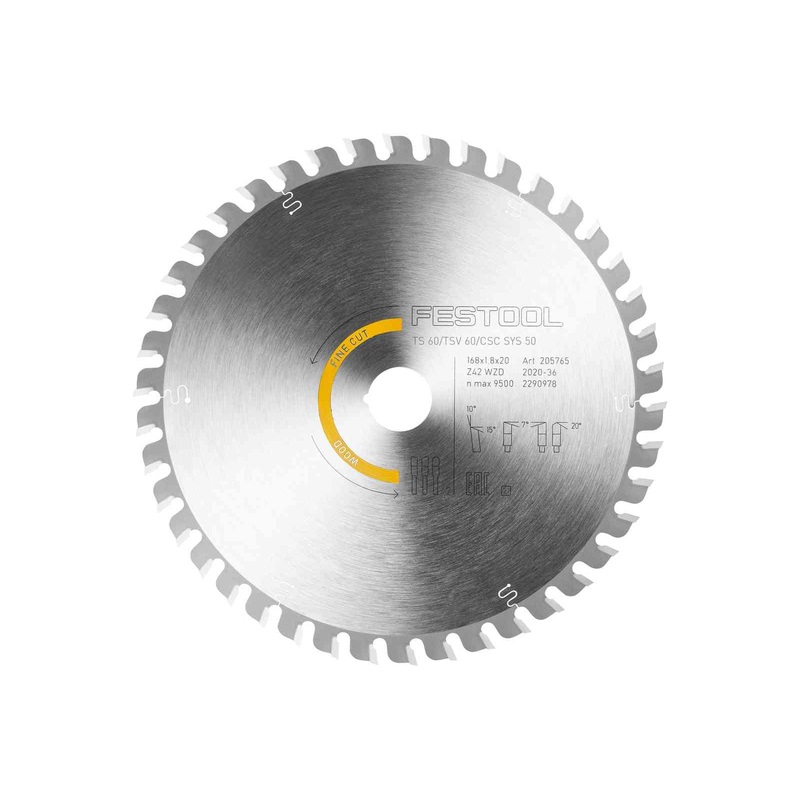 FESTOOL Saw Blade WOOD FINE CUT HW 168x1,8x20 WD42