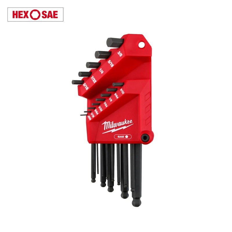 MILWAUKEE 13-Key Ball End L-Key Set - SAE