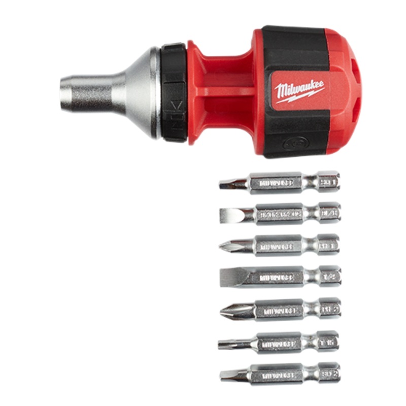 MILWAUKEE 8-IN-1 Compact Ratcheting Multi-Bit Driver