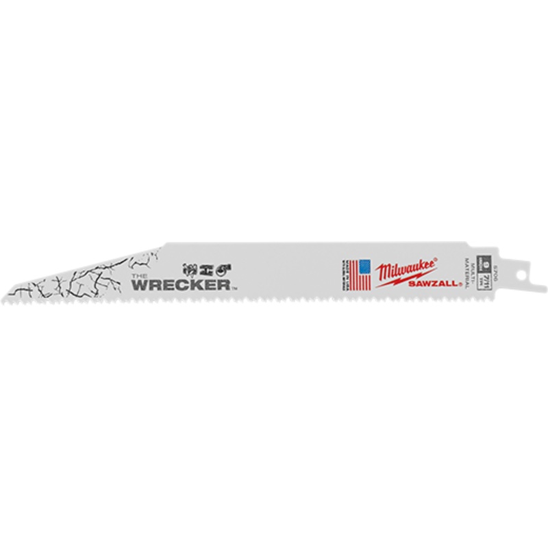 MILWAUKEE 9" 7/11 TPI SAWZALL WRECKER Multi-Material Blade