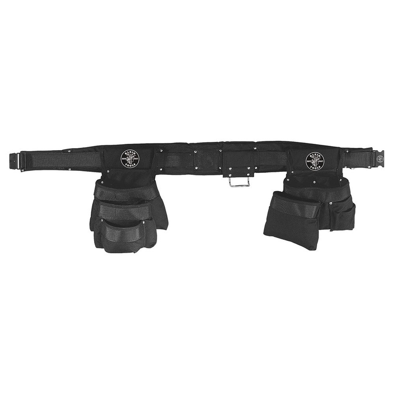 KLEIN TOOLS POWERLINE 4 PC. 11-Pocket Electrician's Padded Tool Belt/Pouch Combo