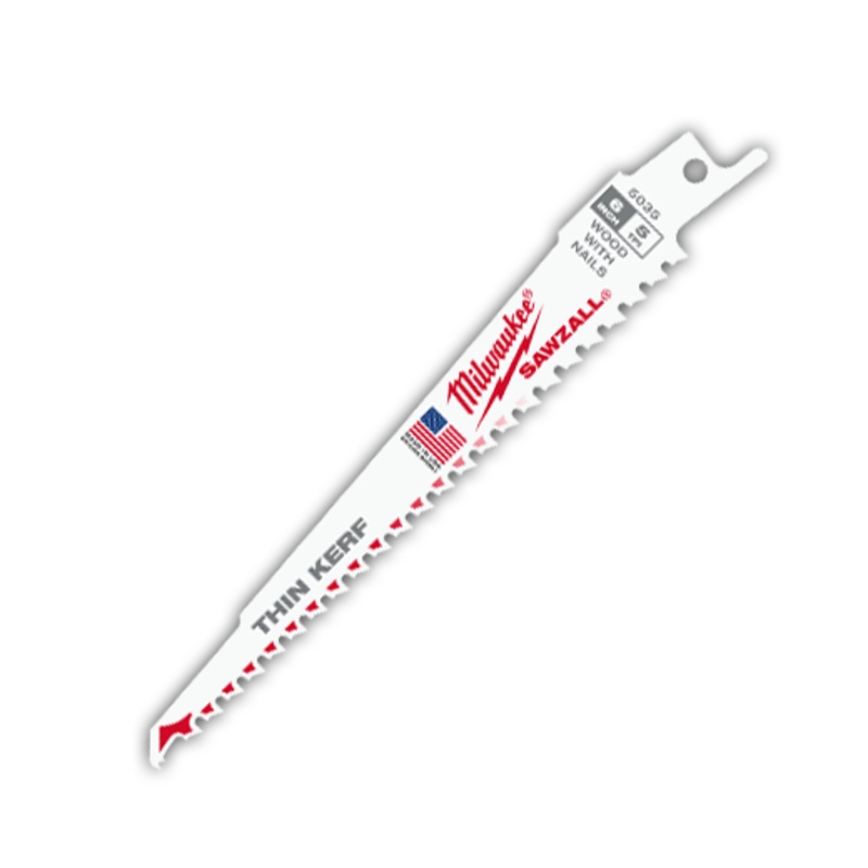 MILWAUKEE 6" 5 TPI SAWZALL Blade (5 PACK)