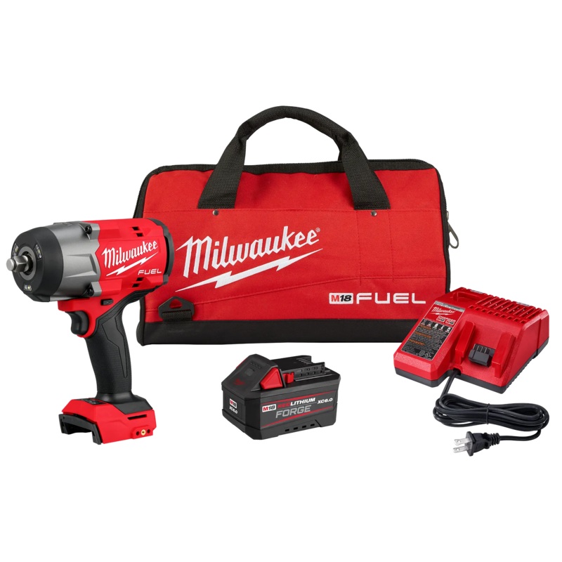MILWAUKEE M18 FUEL 1/2" High Torque Impact Wrench w/ Friction Ring REDLITHIUM FORGE Kit