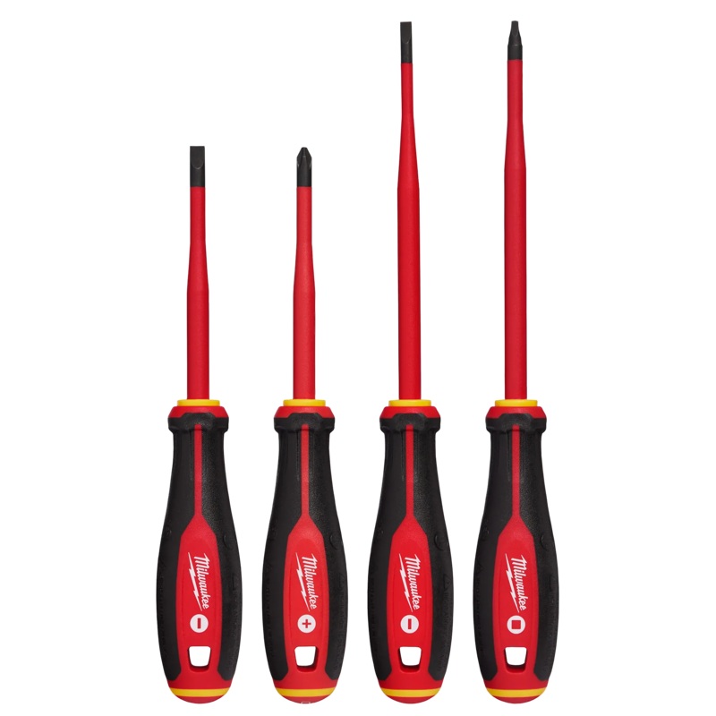 MILWAUKEE 4 PC. 1000V Insulated Slim Tip Screwdriver Set