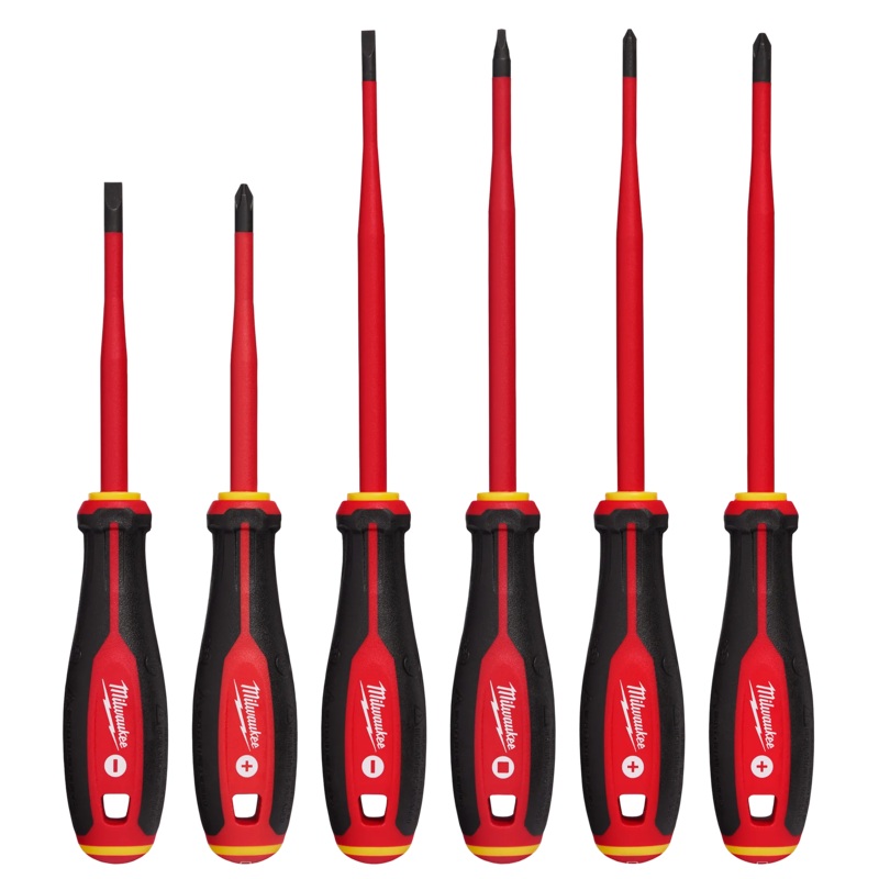 MILWAUKEE 6 PC. 1000V Insulated Slim Tip Screwdriver Set