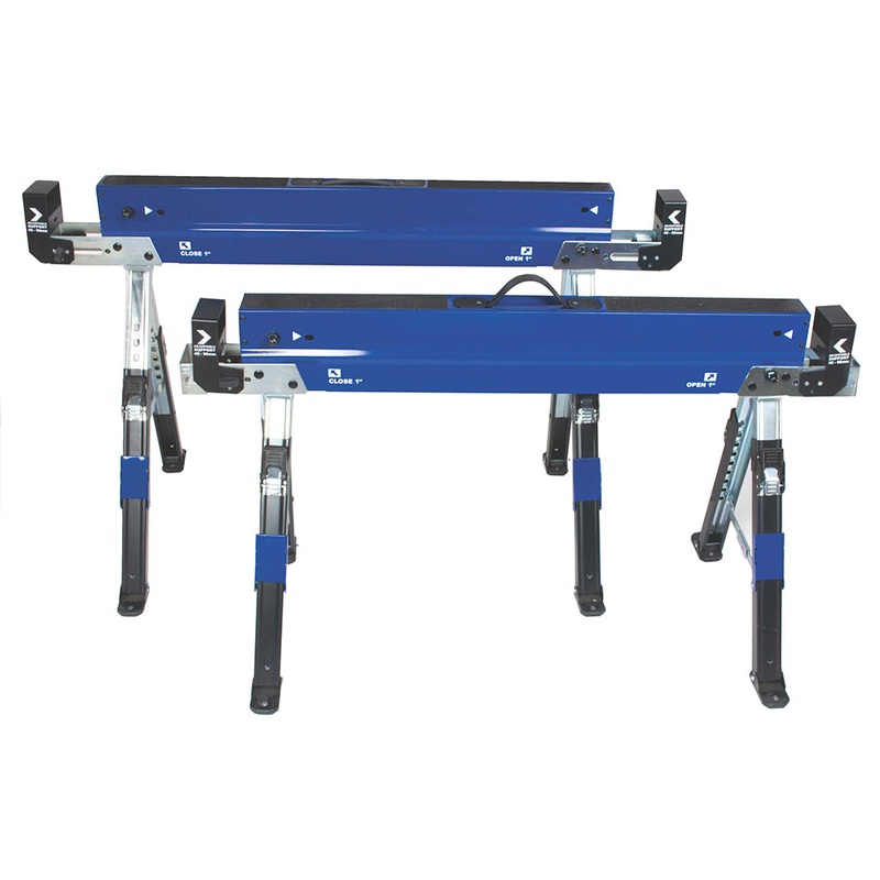 RIKON PRO Adjustable Saw Horses (2 PACK)