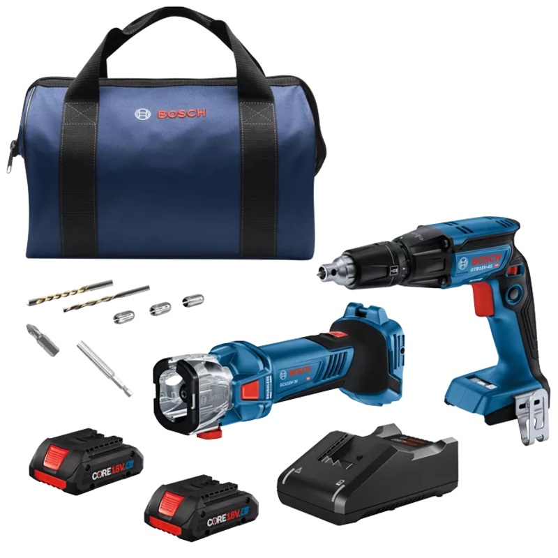 BOSCH 18V 2-Tool Combo Kit w/ Screw Gun & Cut-Out Tool