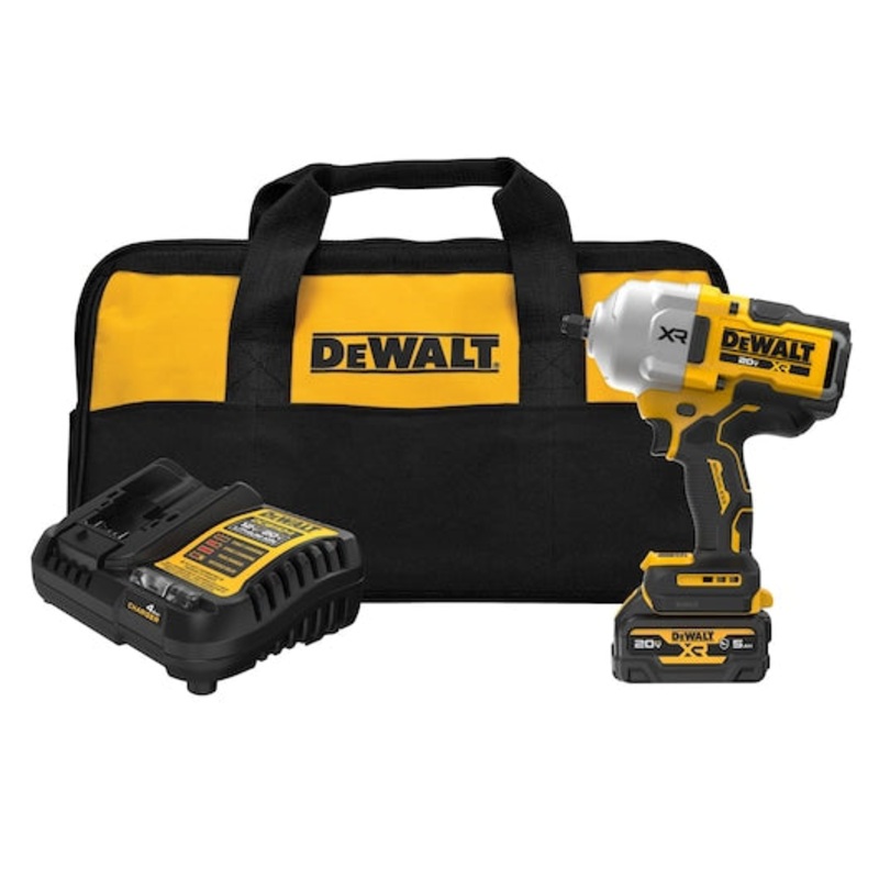 DEWALT 20V MAX* XR 1/2" High Torque Impact Wrench w/ Hog Ring Anvil Kit