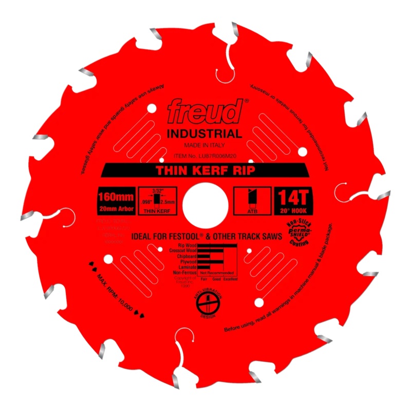 FREUD 160mm Thin Kerf Rip Blade