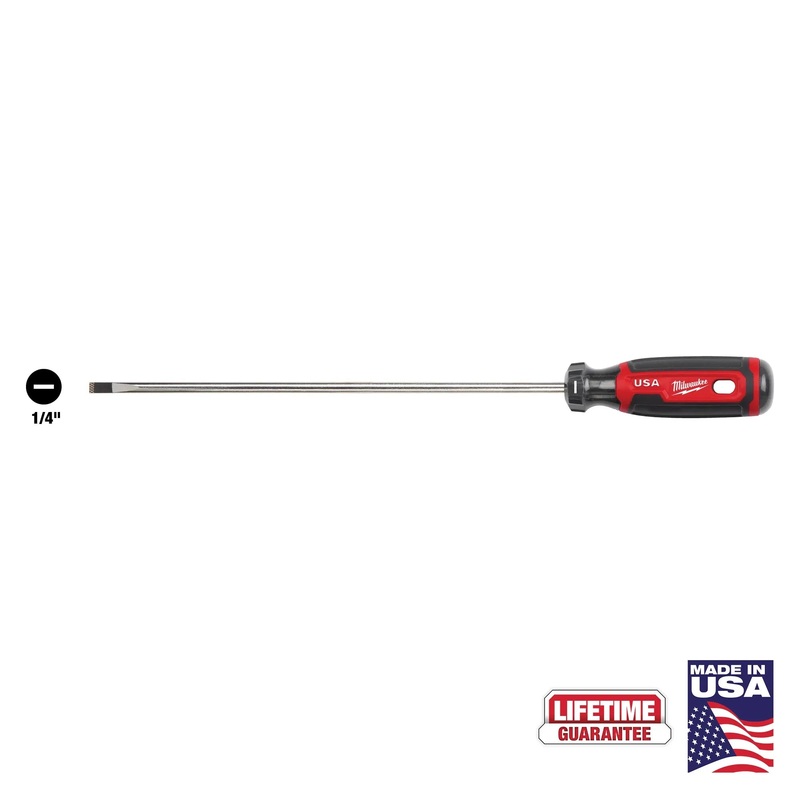 MILWAUKEE 1/4" Cabinet 10" Cushion Grip Screwdriver