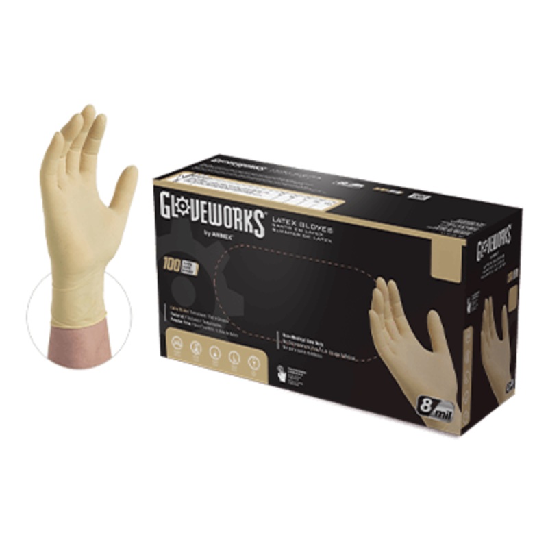 GLOVEWORKS Ivory Latex Gloves