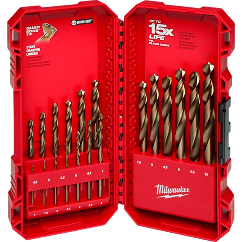 MILWAUKEE 19 PC. RED HELIX Cobalt Metric Drill Bit Set