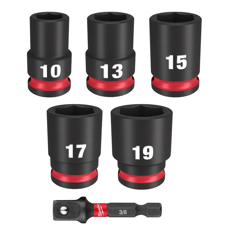 MILWAUKEE 6 PC. SHOCKWAVE IMPACT DUTY 3/8" Drive Standard Socket Set - Metric