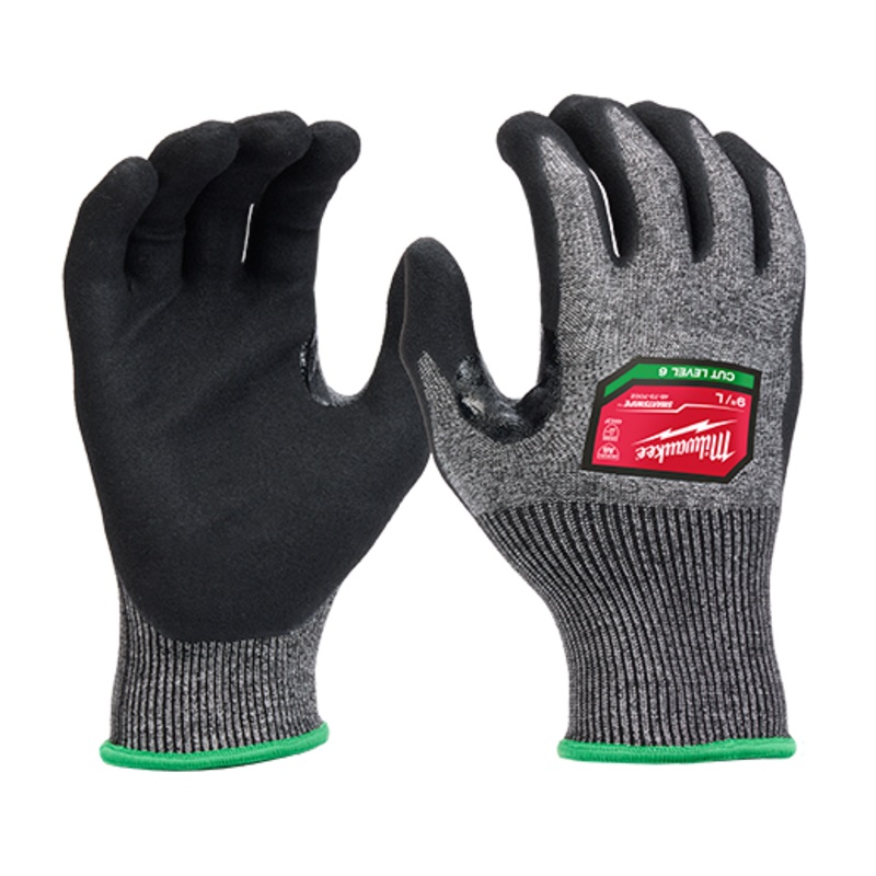 MILWAUKEE Cut Level 6 High-Dexterity Nitrile Dipped Gloves