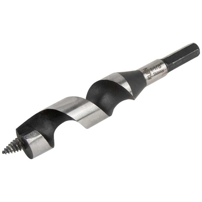 KLEIN TOOLS Steel Ship Auger Bit, Screw Point, 1-1/8 x 4-Inch